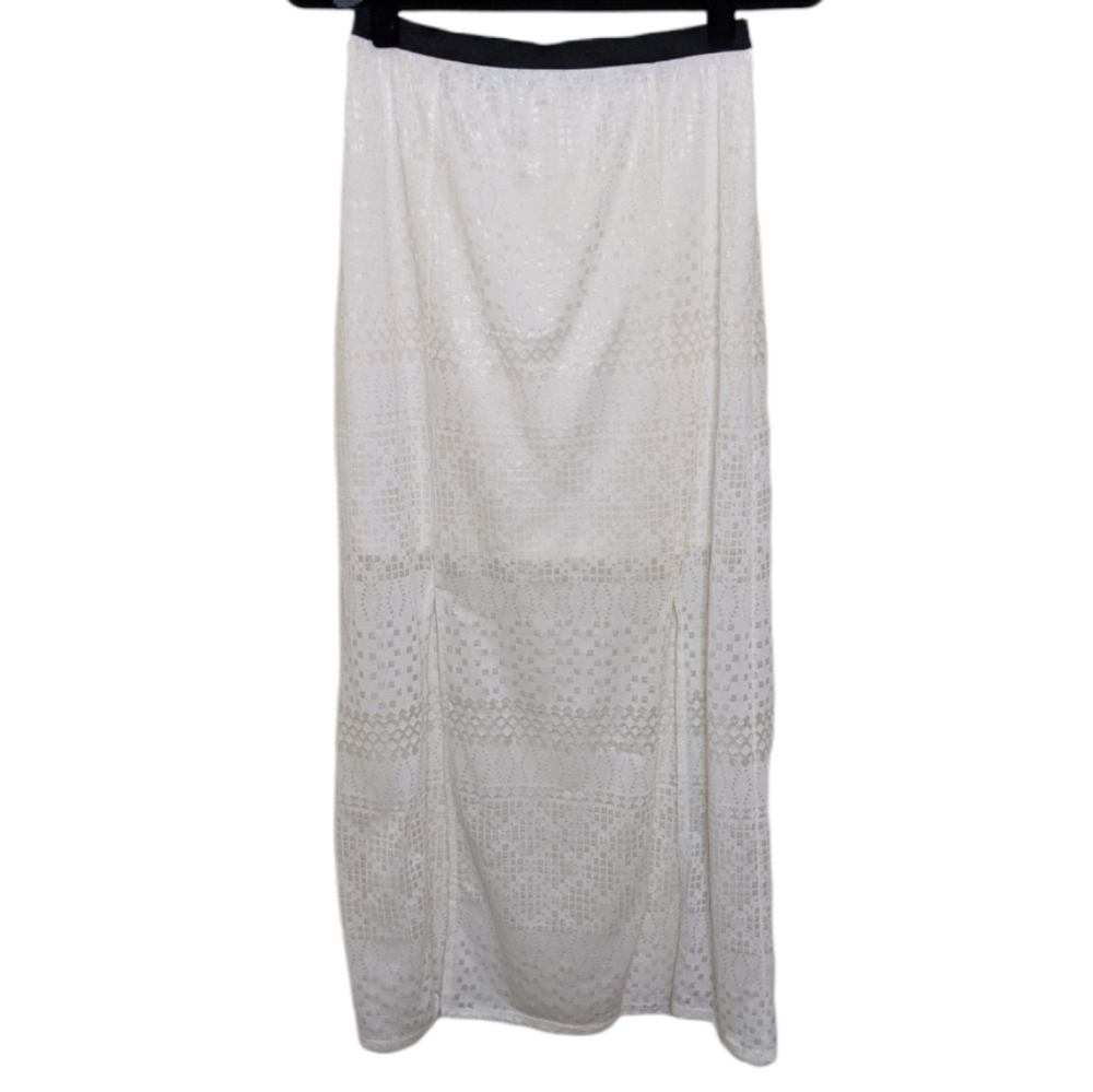 Xhilaration Target White Lace Slit Maxi Skirt ✨